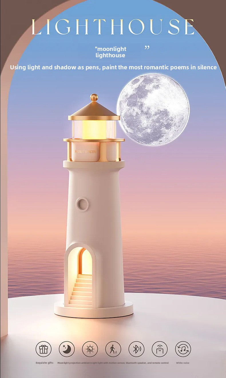 zensoullab Moonlight Lighthouse Projection Lamp Atmosphere Bedroom Bedside Sleep Companion Night Light Desktop Creative High-end Ornament