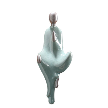 zensoullab Zen Ceramic Crafts Formless Buddha New Chinese Style Living Room Study Entrance Decoration Ge Kiln Creative Figurine