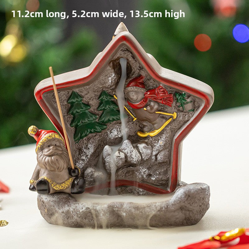 zensoullab Christmas themed backflow incense burner