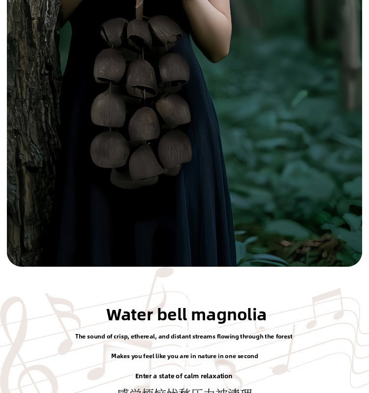 Zensoullab South African Fruit Shell Water Bell Tong Handbell Plant Fruit Shell Concert Niche Accompaniment Sound Beam Hand-Cranking Healing Wind Chimes