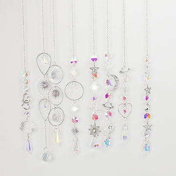 zensoullab Crystal Sun Catcher Silver Pendant Light Fixture Crystal Accessories