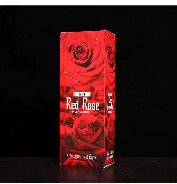 zensoullab Indian Incense Red Rose Large Box RedRose Original Imported Handmade Flower Aromatherapy Incense Stick 300