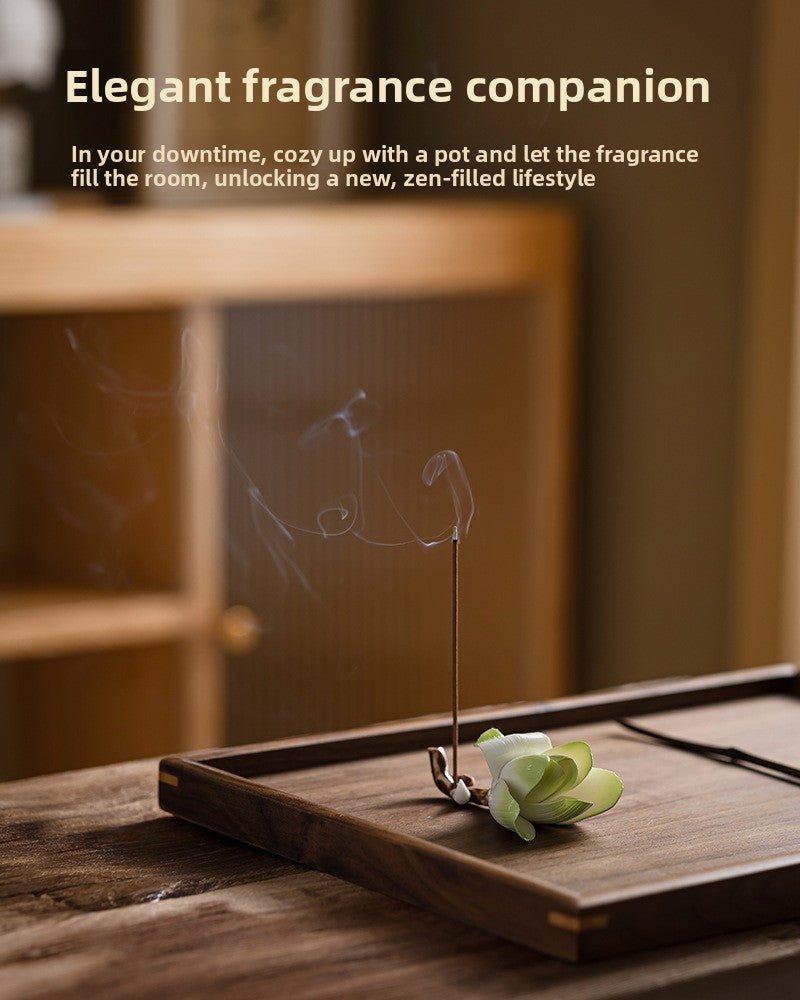 zensoullab Ceramic Magnolia Flower Incense Holder