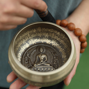 Zensoullab Nepal Buddha Statue Himalaya Bowl Singbowl Yoga Meditation Spa Calm Ear Picking Healing Class Copper Bowl Ornaments