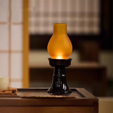 zensoullab Empty Illusion Candle Holder Home Aromatherapy Glass Ornament High-end Vintage Chinese Zen Creative Atmosphere Lamp Ancient Style