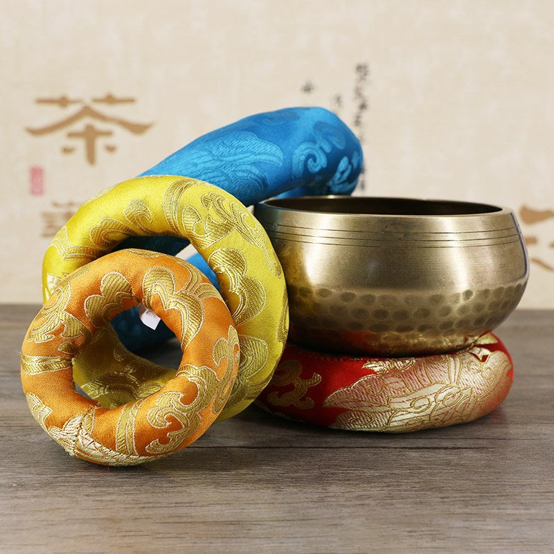 Zensoullab Nepal Handmade Embroidery Sound Bowl Washer Buddha Sound Bowl Base Yoga Buddha Sound Bowl Bottom Mat Himalaya Bowl Pad Direct Supply