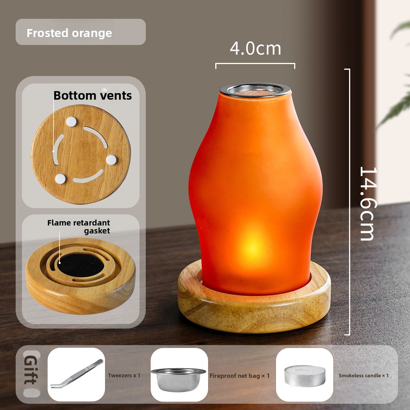 zensoullab Chinese Incense Burner Glass Incense Burner Agarwood Sandalwood Natural Incense Aromatherapy Incense Burner Candle Incense Lamp Incense Burner