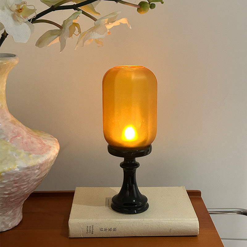 Zensoullab Chinese Style Incense Candle Holder Chinese Zen Antique Lampshade Ceramic Decoration Tea Room Atmosphere