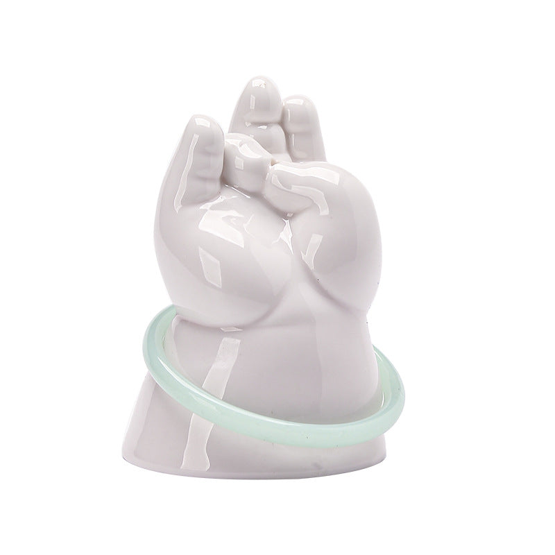 Zensoullab Creative Ceramic Buddha Hand Incense Burner Decoration Tea Ornaments Home Indoor Small Incense Burner Joss-Stick Incense Stick Holder Incense Holder Agarwood Road