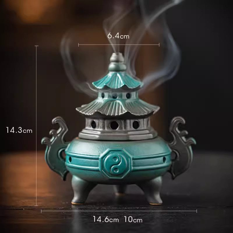 zensoullab Kirin Incense Burner Wealth-Attracting Divine Beast Agarwood Sandalwood Tea Table Home Indoor Incense Ceremony New Chinese Zen Ceramic Ornament