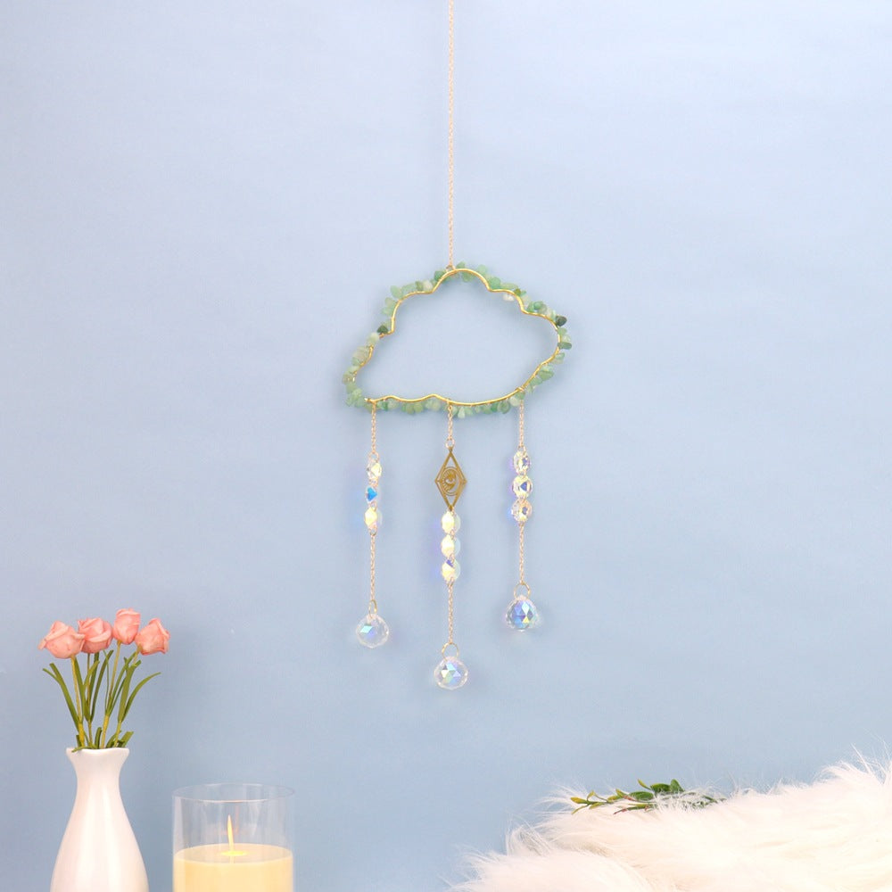 zensoullab Natural Crystal Gravel Handmade Crystal Decoration Pendant Window Outdoor Light Gathering Cloud Amethyst Sun Catcher