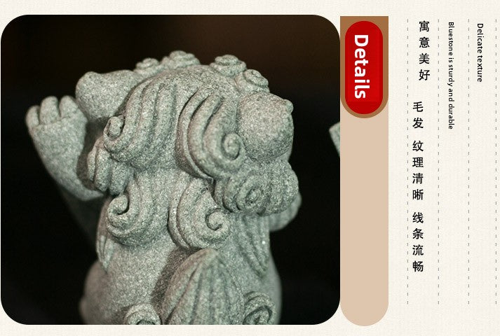 zensoullab Chinese Style Fortune-Bringing Lucky Beast Lion Desktop Creative Home Decoration Tea Pet Fish Tank Landscape Ornament Decoration