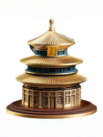 zensoullab Ancient Style New Chinese Style Temple of Heaven Copper Incense Burner Home Sandalwood Incense Indoor Coil Incense Agarwood Burner Incense Seal Incense Burner Ornament