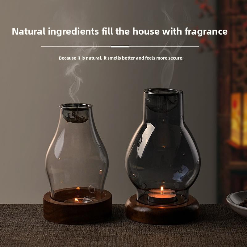 zensoullab Chinese Style Incense Burner Glass Home Use Agarwood Burner Agarwood Sandalwood Natural Incense Fragrance Incense Burner Candle Incense Lamp Incense Burner