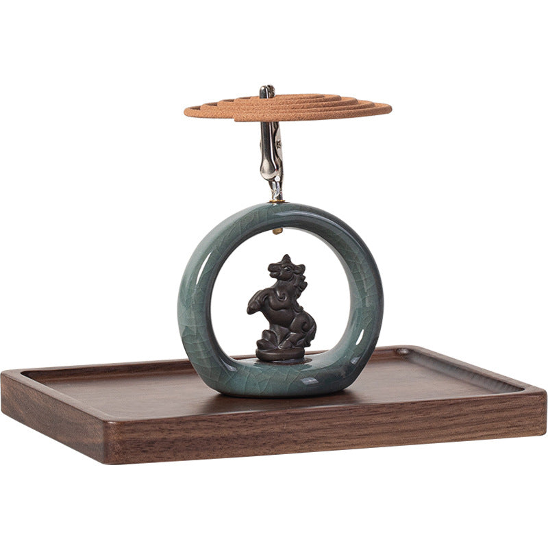 zensoullab Zen Style Small Monk Incense Holder Creative Dual-use Coil Incense Burner Incense Burner for Home Indoor Sandalwood Agarwood Incense Burner Ornament
