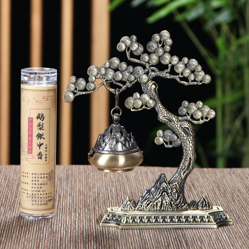 zensoullab Welcome Pine Chinese Style Aromatherapy Ornament Home Indoor Creative Incense Burner Sandalwood Hanging Incense Burner Incense Ceremony Tea Ceremony In Stock