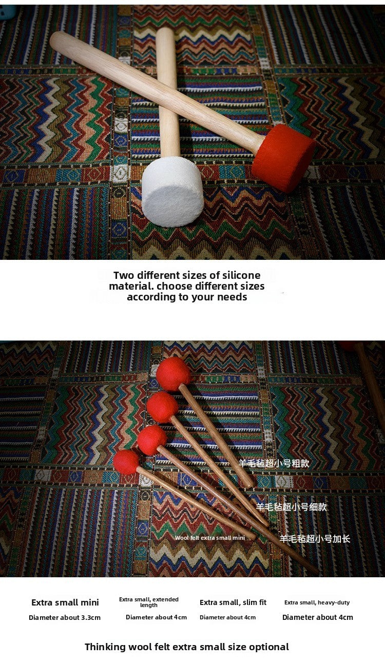 zensoullab Nepal Handmade Wool Felt Knocking Stick Tibetan Singing Bowl Mallet Sound Therapy Buddha Sound Bowl Accessories Buddha Sound Bowl Stick Hammer