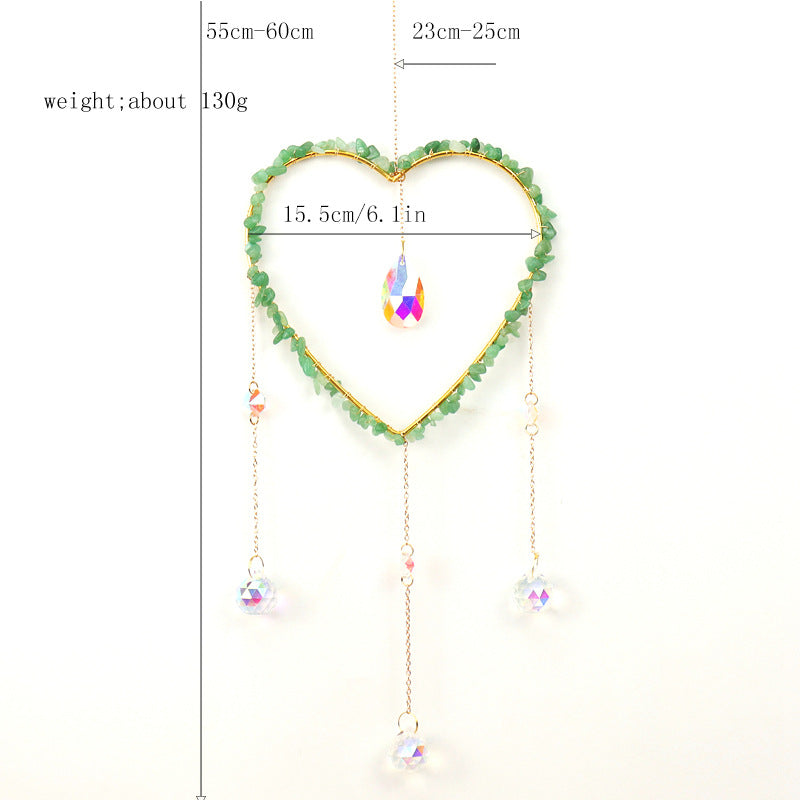 Zensoullab Amethyst Gravel Love Sun Catcher Sun Catcher Crystal Pendant Window Garden Lighting Pendant