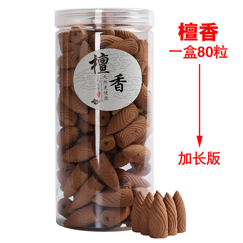 zensoullab Natural Backflow Incense Pellets Long-lasting Sandalwood Agarwood Home Indoor Incense Backflow Tower Aromatherapy Ornament Toilet