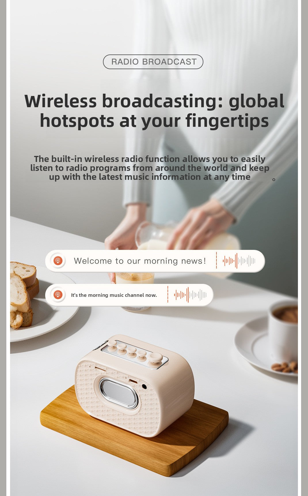 zensoullabP13 Multifunctional Sleep Instrument Speaker White Noise Gift Wireless Bluetooth Speaker Desktop Bedside Retro