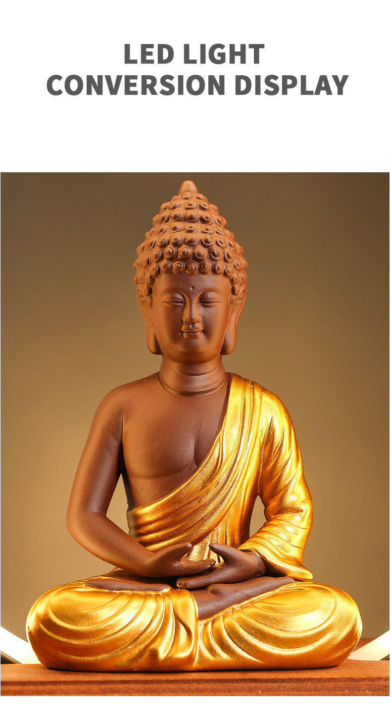 zensoullab Backflow Incense Burner Indoor Incense Creative Zen Buddha Sandalwood Agarwood Tea Ceremony Entrance Living Room Ceramic Lamp Ring Ornament