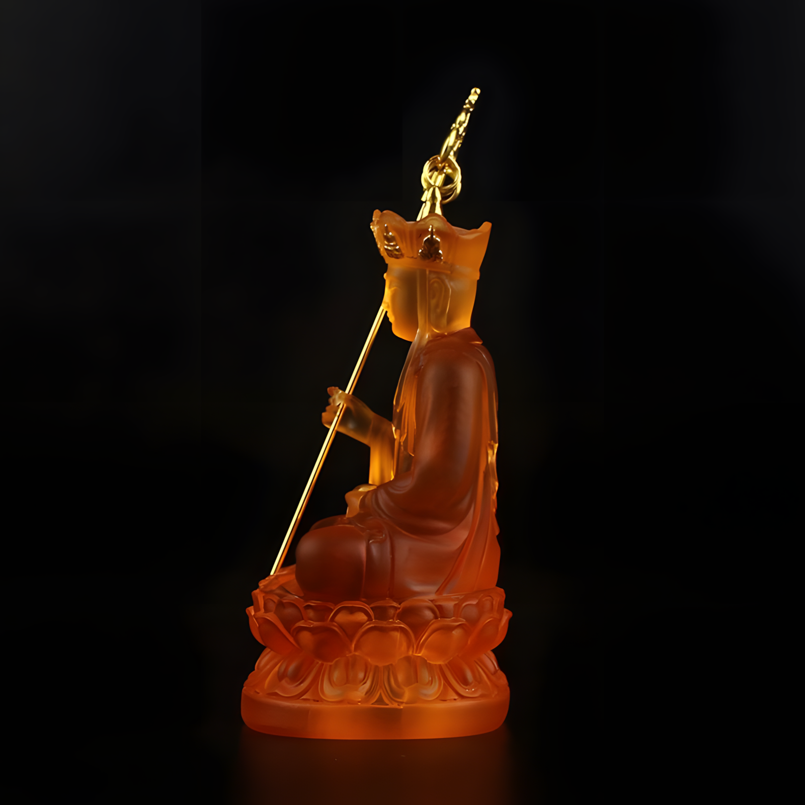 Zensoullab ┃ “Guardian of Compassion” Kṣitigarbha Bodhisattva Crystal Statue – A Symbol of Inner Peace and Protection