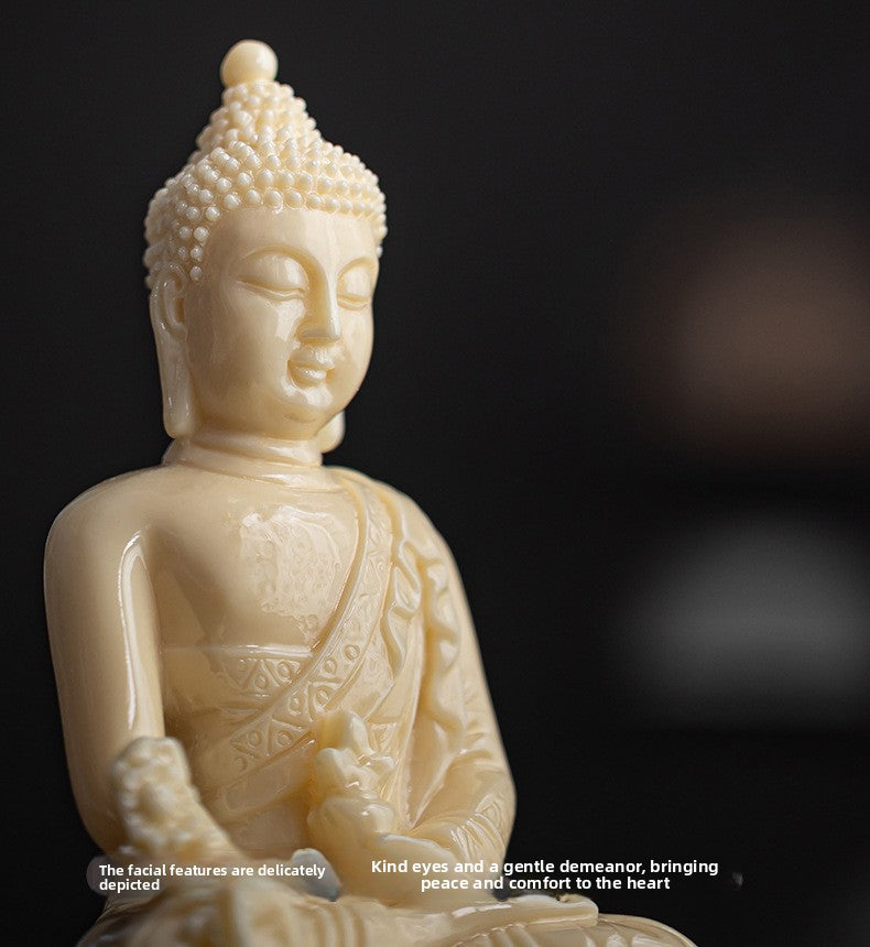 zensoullab Neoclassical Western Three Saints Figures Buddha Statue Ornaments Amitabha Bodhisattva Guanyin Decorations Resin Crafts