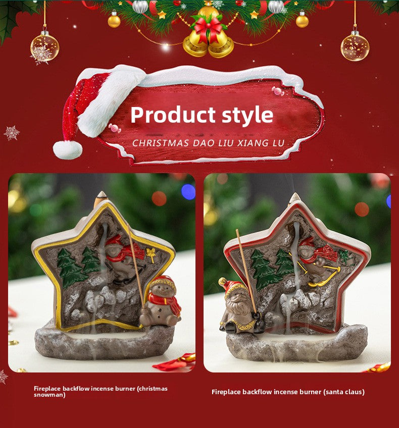 zensoullab Christmas themed backflow incense burner