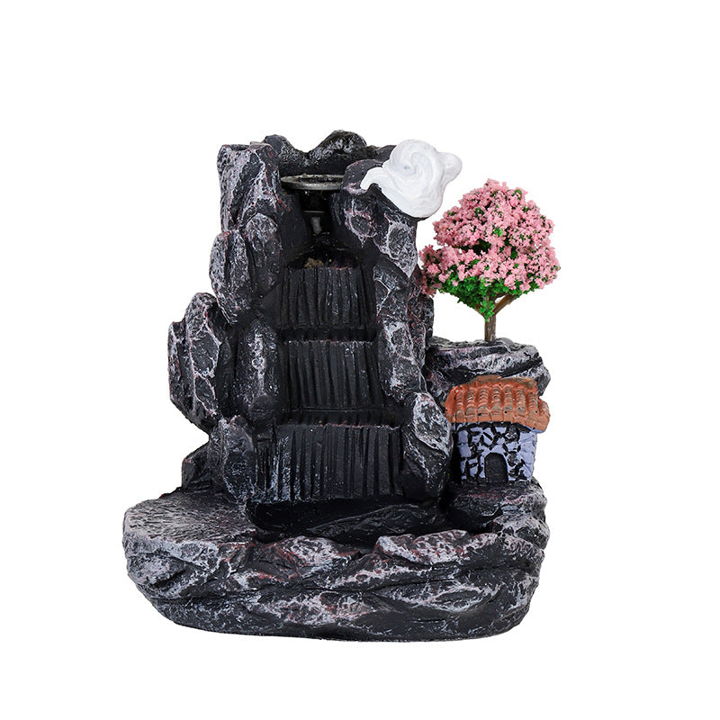 zensoullab Resin Backflow Incense Burner Small Creative Home Aromatherapy Burner Decorative Smoke Sandalwood Incense Burner