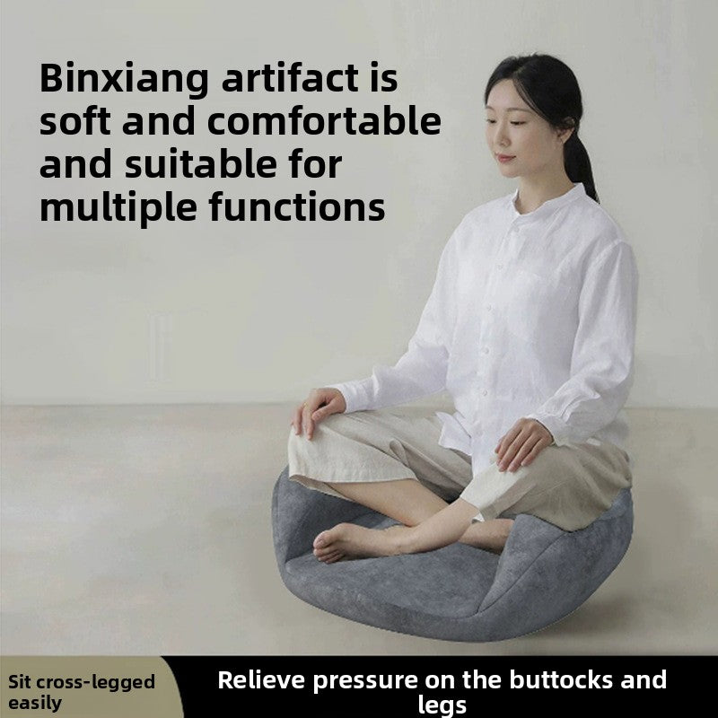 zensoullab Double Disc Memory Foam Cushion Yoga Long Sitting Non-Collapsing Removable Washable Meditation Cushion Meditation Seat Zen Meditation Cushion