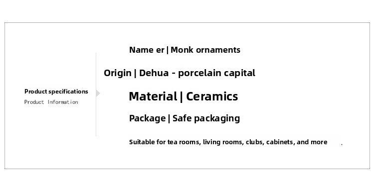 zensoullab Zen Ceramic Little Monk Desktop Decoration New Chinese Style Living Room Entrance Figure Soft Decoration Tea Table Tea Pet Premium Ornament