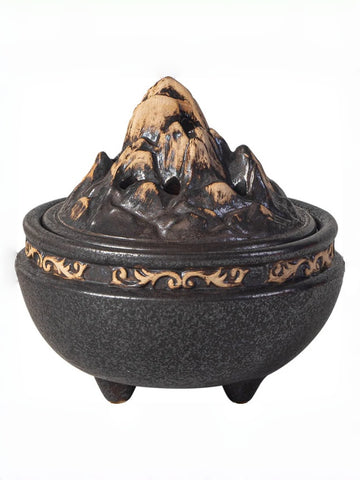 zensoullab Boshan Ceramic Incense Burner for Home Indoor Small Sandalwood Agarwood Incense Burner Zen Tea Room Incense Incense Seal Tower Incense Burner