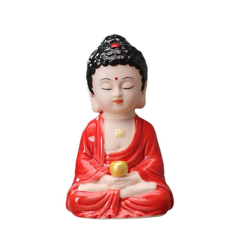 zensoullab Car Ornament Cute Little Tathagata Buddha Statue for Safety High-end Car Interior Dashboard Personalized Reclining Buddha Decoration