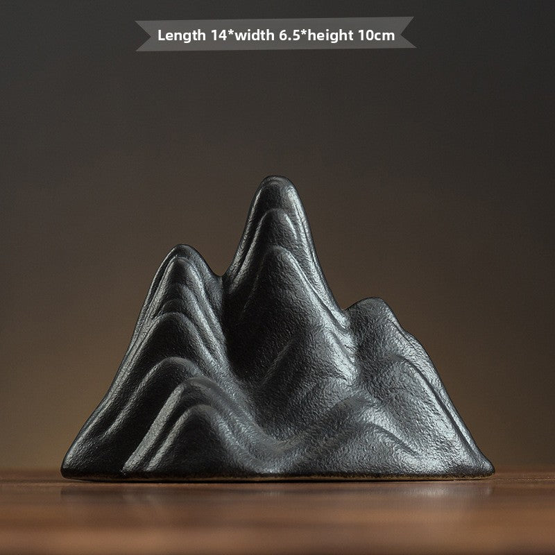 zensoullab Creative Ceramic Rockery Small Ornament Micro Landscape Fish Tank Decoration Living Room Entrance Chinese Zen Style Home Decor Display