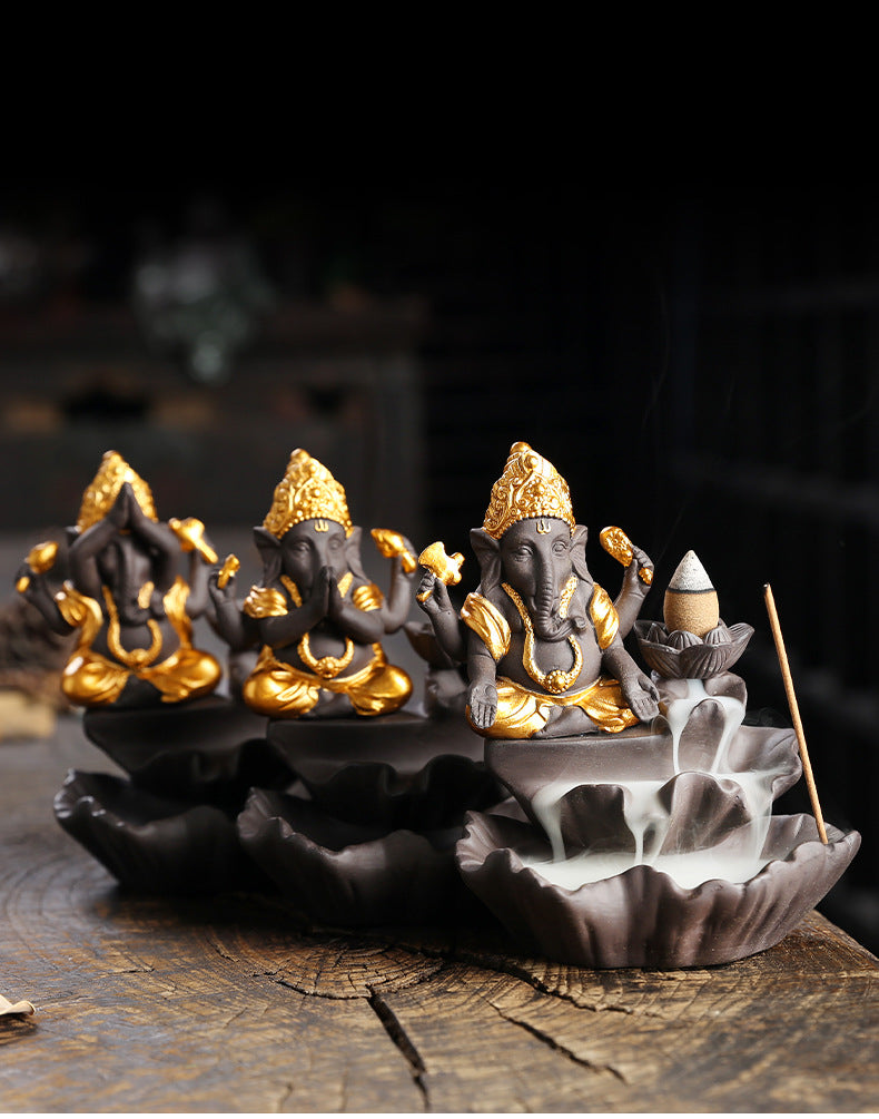 zensoullab Backflow Incense Burner for Home Indoor Sandalwood Agarwood Calming Incense Burner Zen Creative Ornament Tea Ceremony Xiang Shen Incense Burner