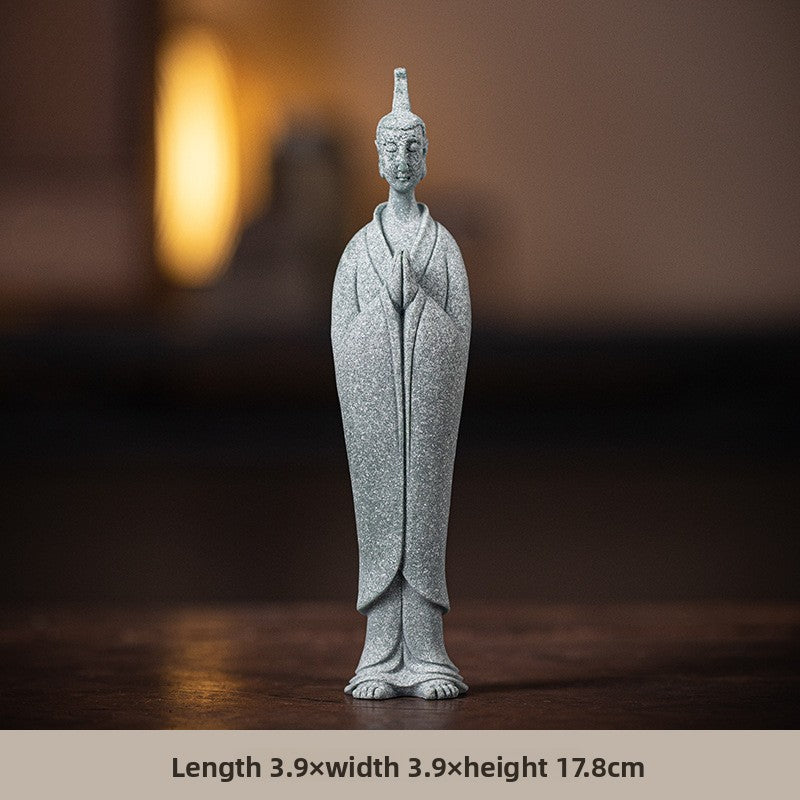 zensoullab Zen Style Chinese Qing Sand Dunhuang Flying Figure Small Ornament Creative Fish Tank Micro Landscape Potted Plant Gardening Decoration Display