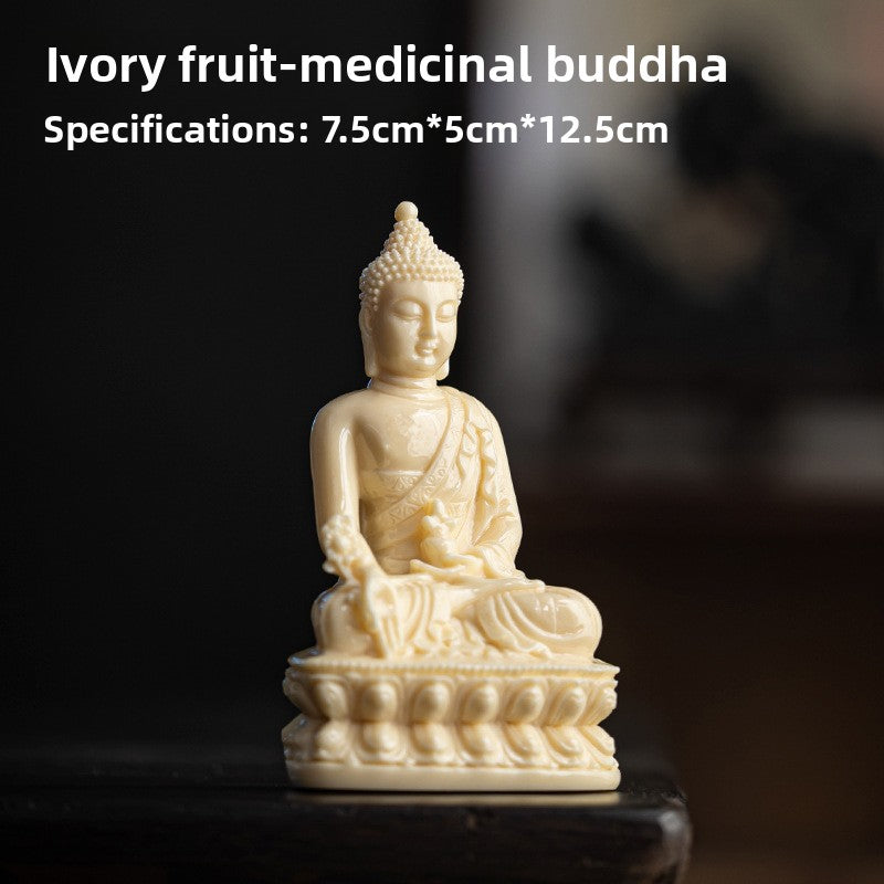 zensoullab Neoclassical Western Three Saints Figures Buddha Statue Ornaments Amitabha Bodhisattva Guanyin Decorations Resin Crafts