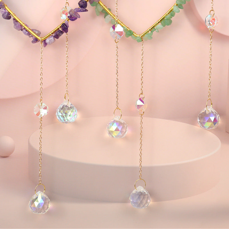 Zensoullab Amethyst Gravel Love Sun Catcher Sun Catcher Crystal Pendant Window Garden Lighting Pendant