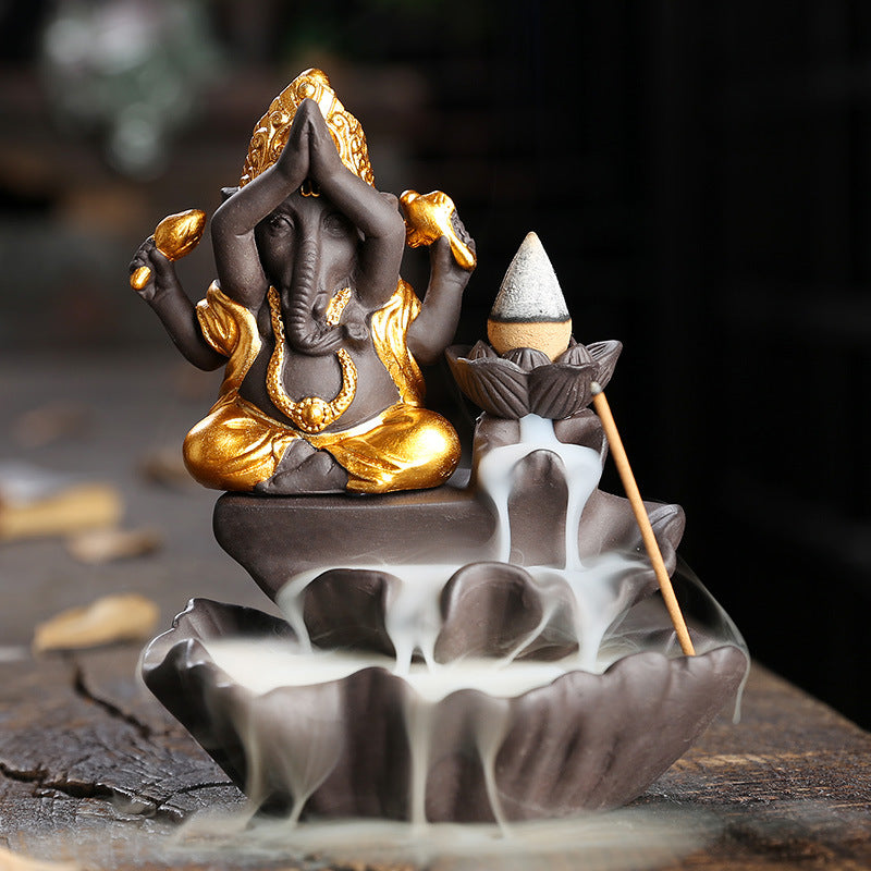 zensoullab Backflow Incense Burner for Home Indoor Sandalwood Agarwood Calming Incense Burner Zen Creative Ornament Tea Ceremony Xiang Shen Incense Burner