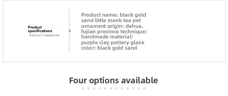 zensoullab Yunshang Black Gold Sand Purple Sand Little Monk Tea Pet Ornament Creative Can Be Raised Tea Tray Tea Play Tea Ceremony Accessories Little Sha Yi