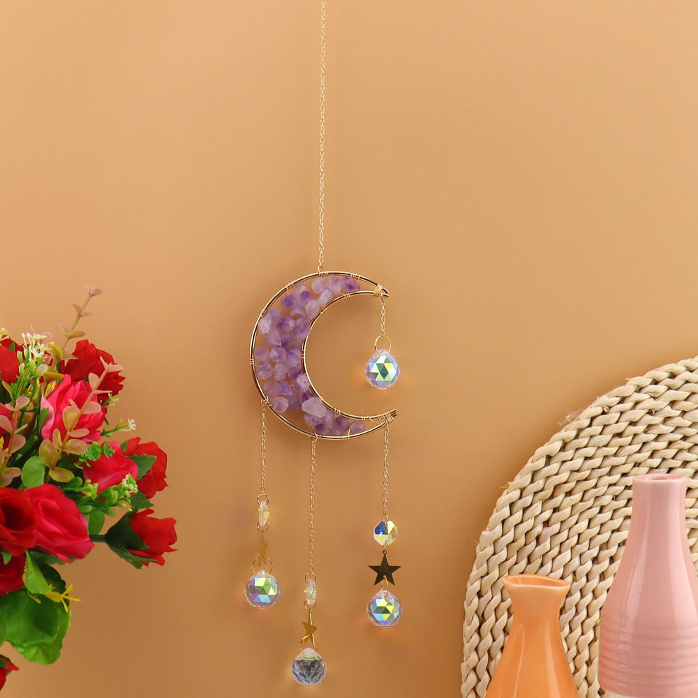 zensoullab Home Decor Pendant Inspiration Design Natural Crystal Tree of Life Sun Catcher Crystal Wind Chime