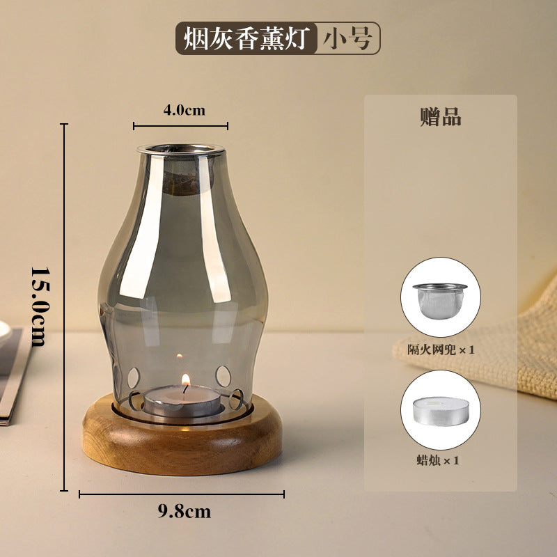 zensoullab Chinese Style Incense Burner Glass Home Use Agarwood Burner Agarwood Sandalwood Natural Incense Fragrance Incense Burner Candle Incense Lamp Incense Burner