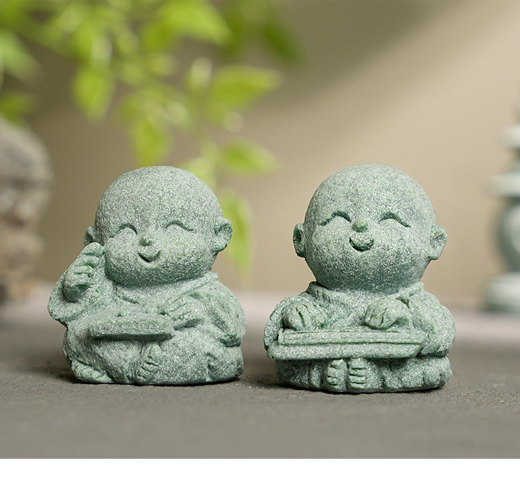 zensoullab Chinese Tea Pet Zen Small Novice Landscape Ornament Flower Garden Bonsai Rockery Cute Healing Decoration