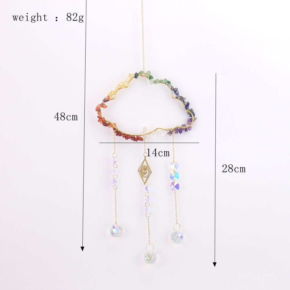 zensoullab Natural Crystal Gravel Handmade Crystal Decoration Pendant Window Outdoor Light Gathering Cloud Amethyst Sun Catcher