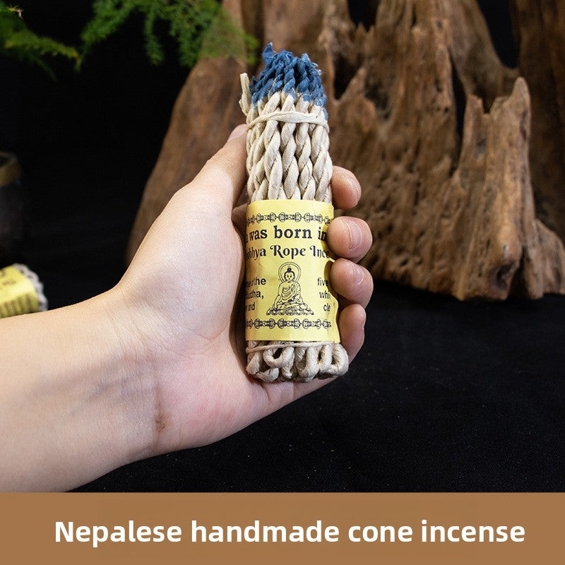 zensoullab Nepal Handmade Plant Incense Powder Rope Incense Meditation Thread Incense Woven Indoor Healing Air Purification Aromatherapy