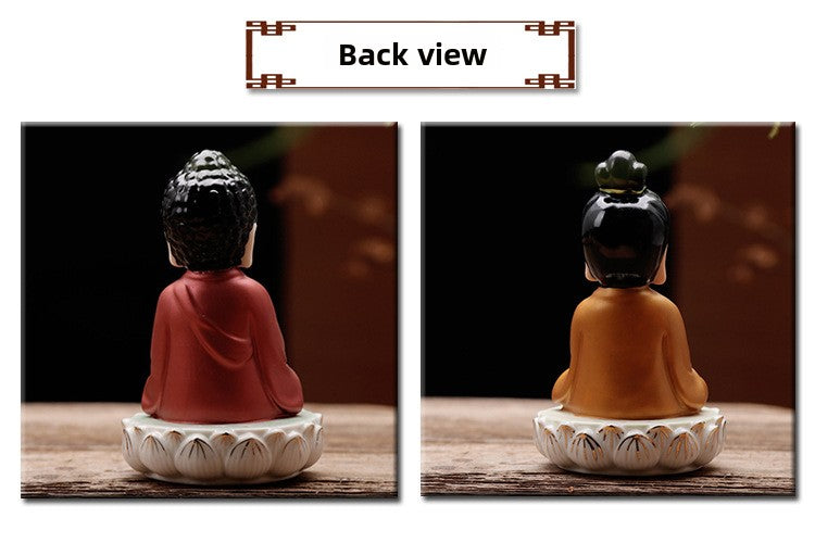 Zensoullab Creative Boutique Handicrafts Ceramic Classical Buddha Statue Buddha Buddha Guanyin Bodhisattva Chinese Household Car Safety Ornaments