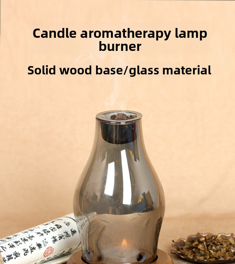 zensoullab Fireproof Candle Incense Burner Agarwood Wood Chips Aromatherapy Lamp Glass Incense Burner Glass Candle Holder Aromatherapy Lamp