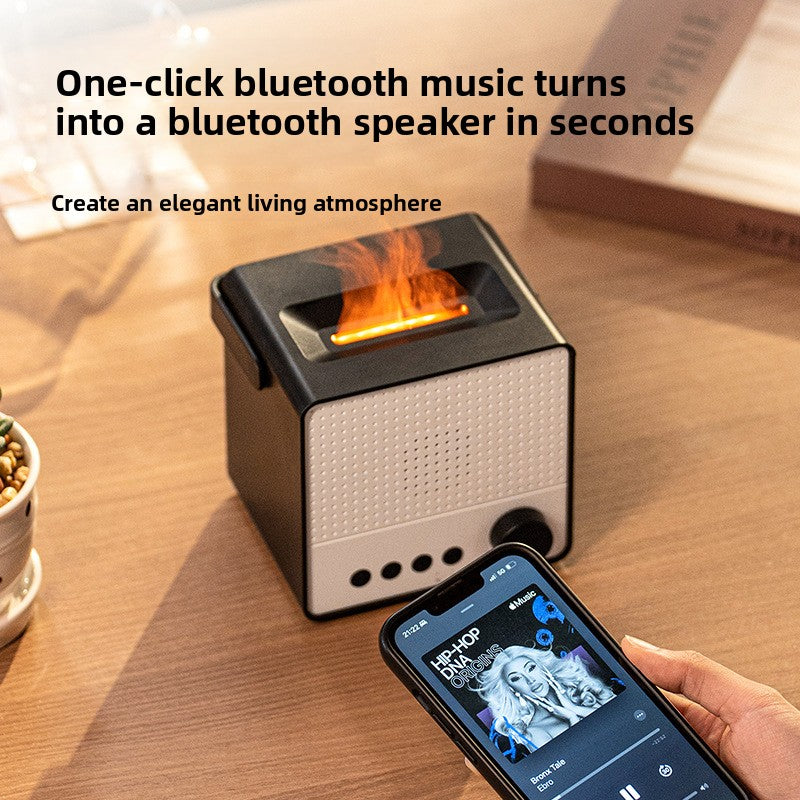 zensoullab Creative Simulated Flame Aromatherapy Machine Multifunctional Humidifier Home White Noise with Bluetooth Speaker Diffuser