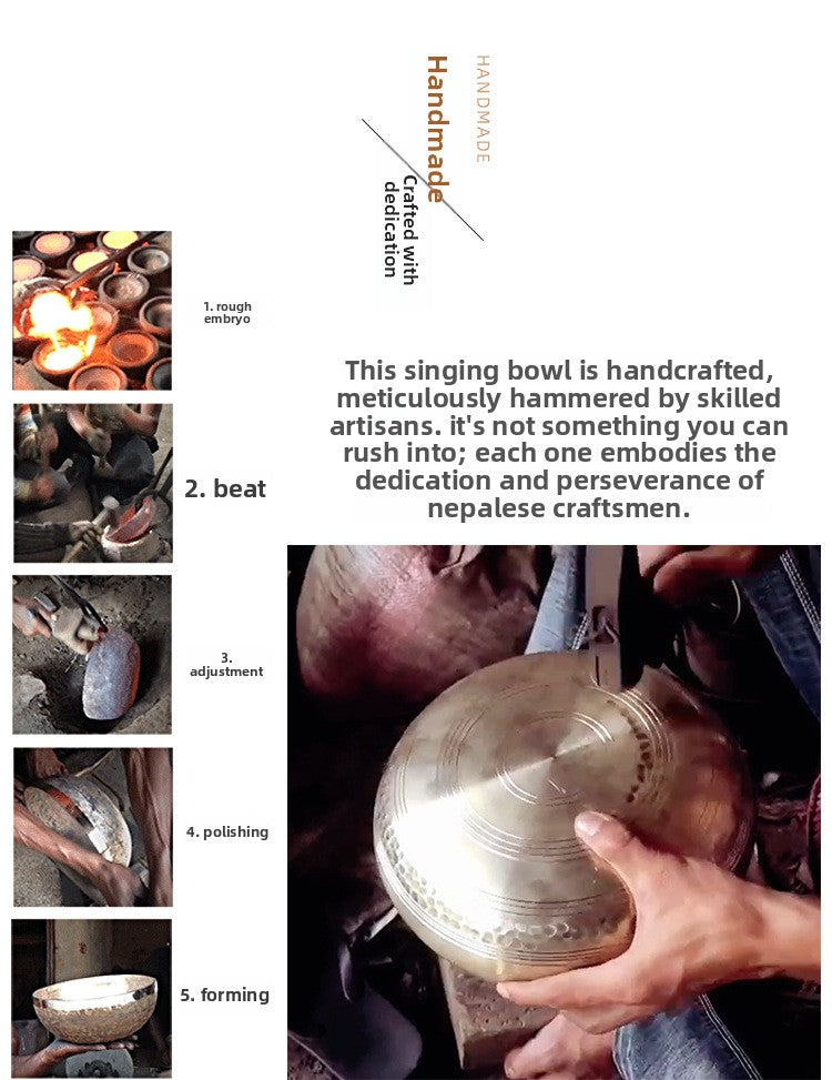 Zensoullab Nepal Handmade Buddha Sound Bowl Himalaya Bowl Meditation Yoga Healing Sound Bowl Xizang Practice Chanting Copper Bowl