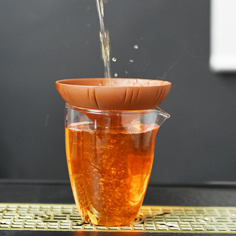 zensoullab Zen Purple Clay Little Monk Tea Pet Tea Leaf Filter Kung Fu Tea Set Accessories Creative Hat Tea Strainer Full Ceramic Tea Infuser